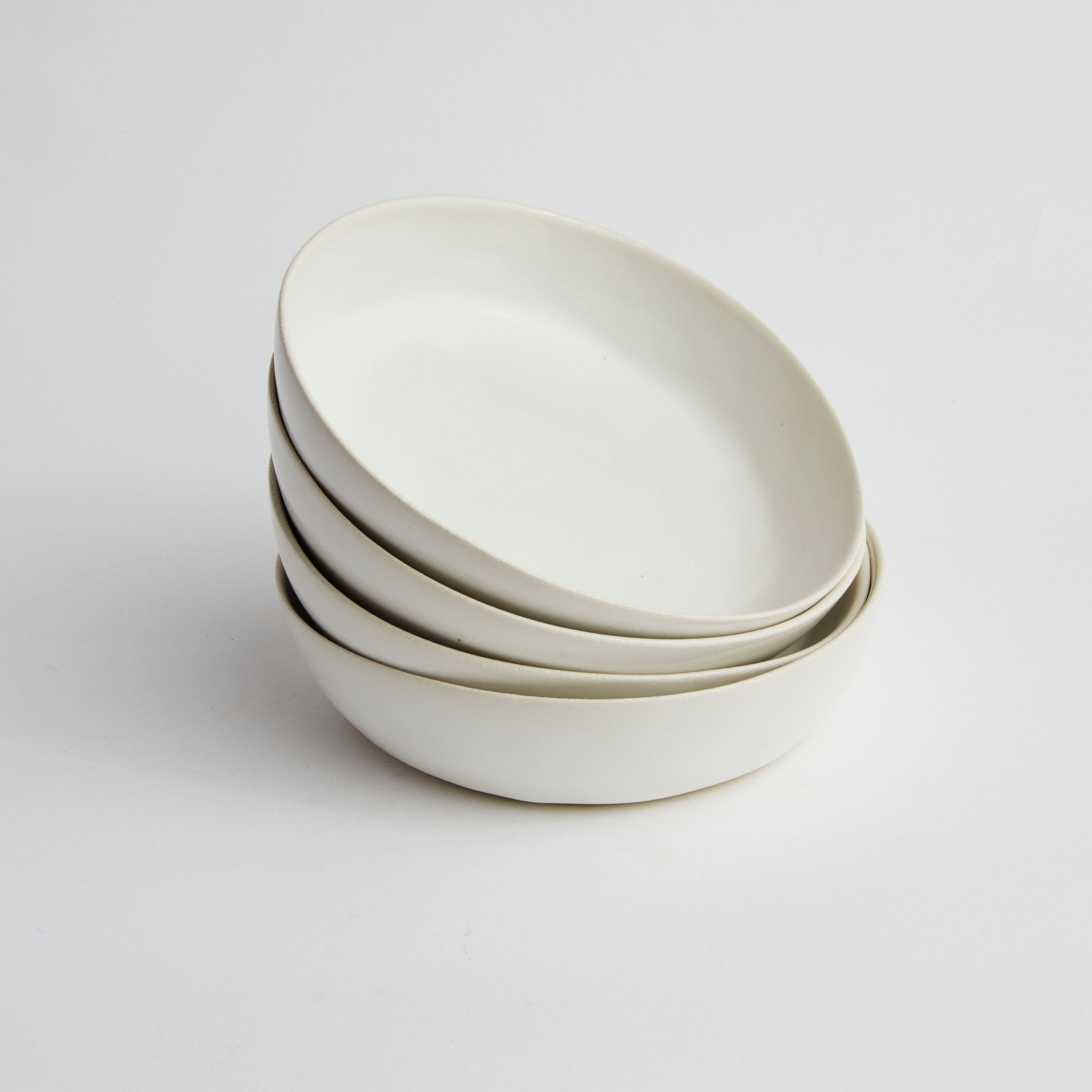 Satin Matte White - Small Breakfast Bowl (set of 4)