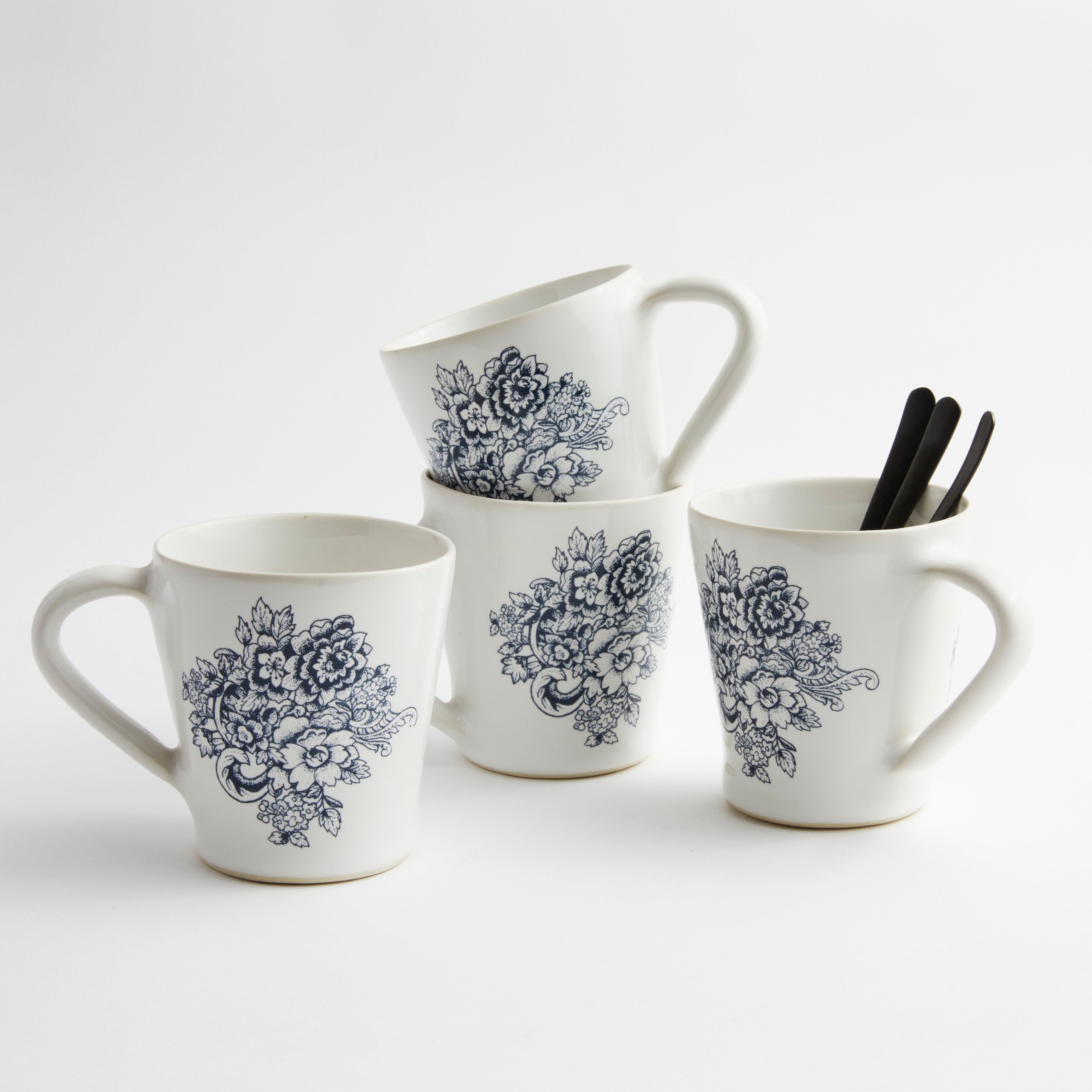Blue Provencal - Flare Mug (set of 4)