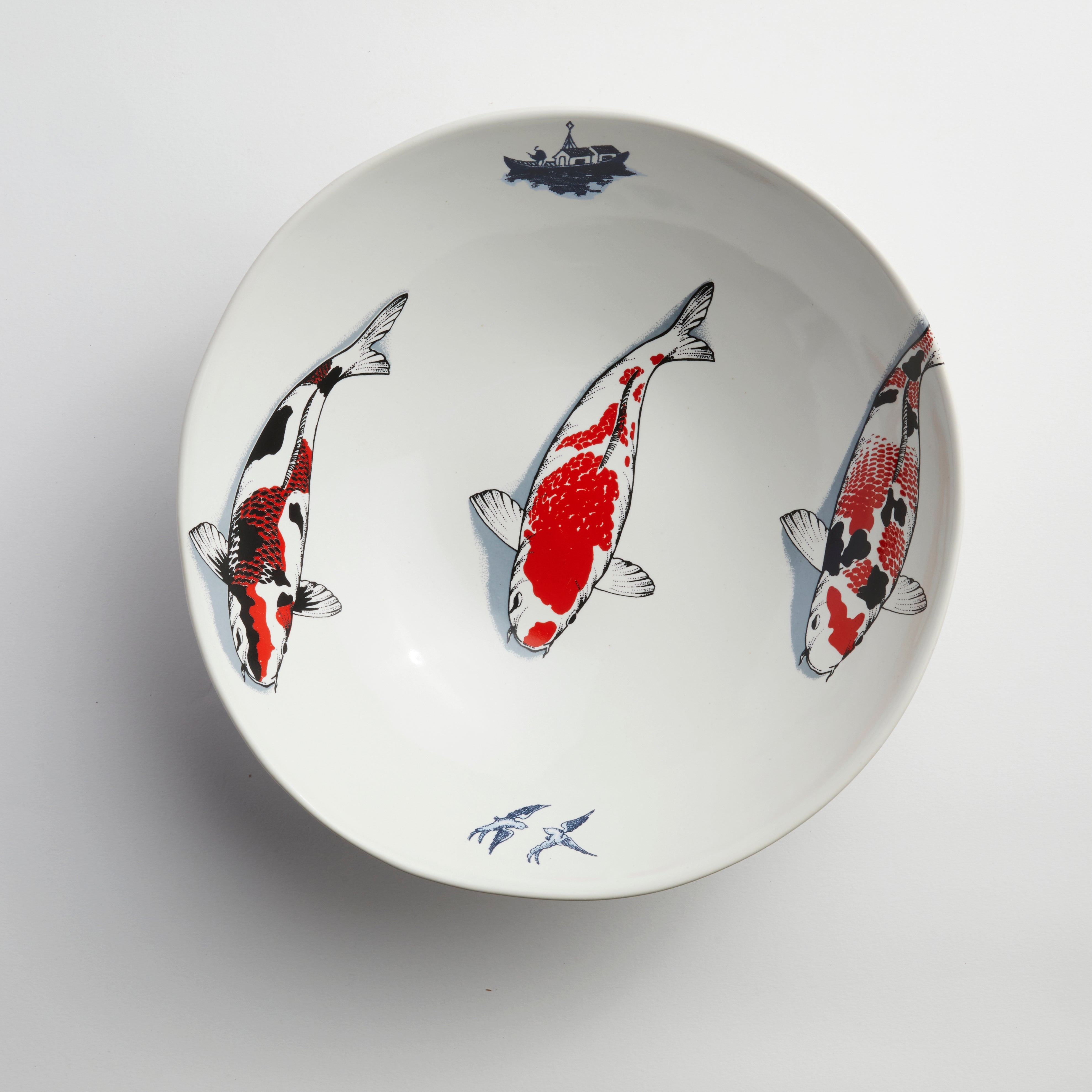 Red Koi & Blue Willow - WL Bowl (set of 4)