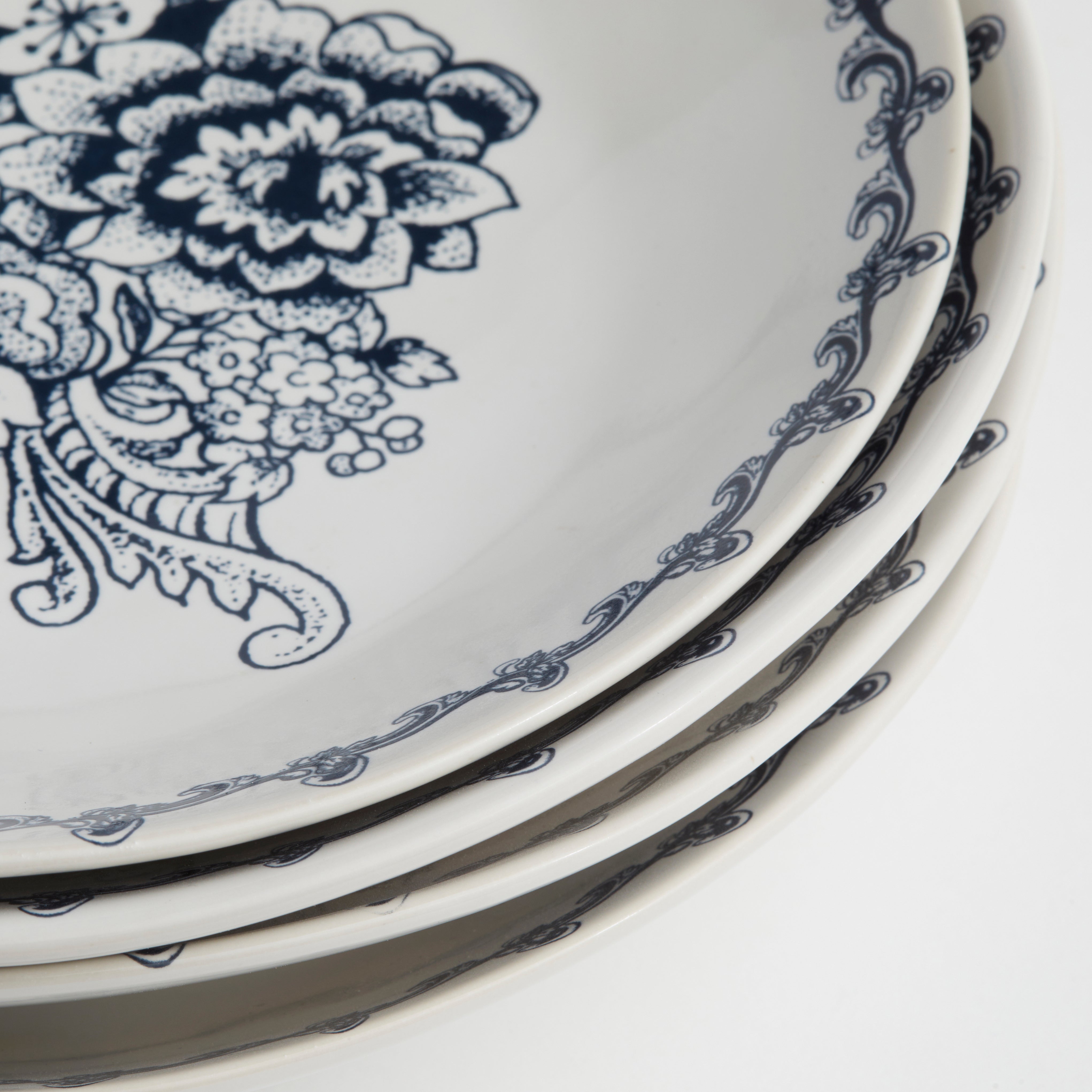 Blue Provencal - Pasta Bowl (set of 4)