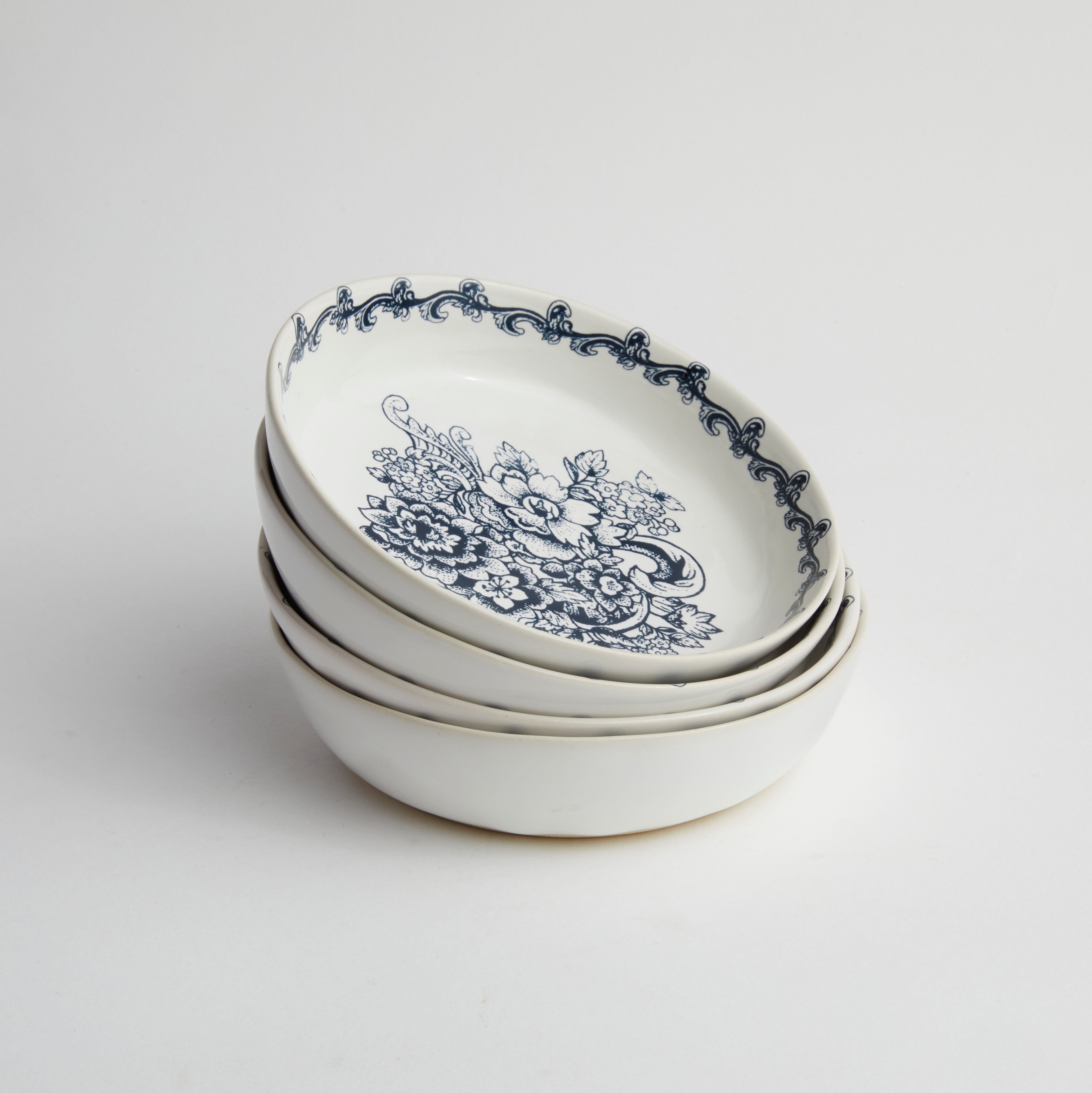 Blue Provencal - Small Breakfast Bowl (set of 4)