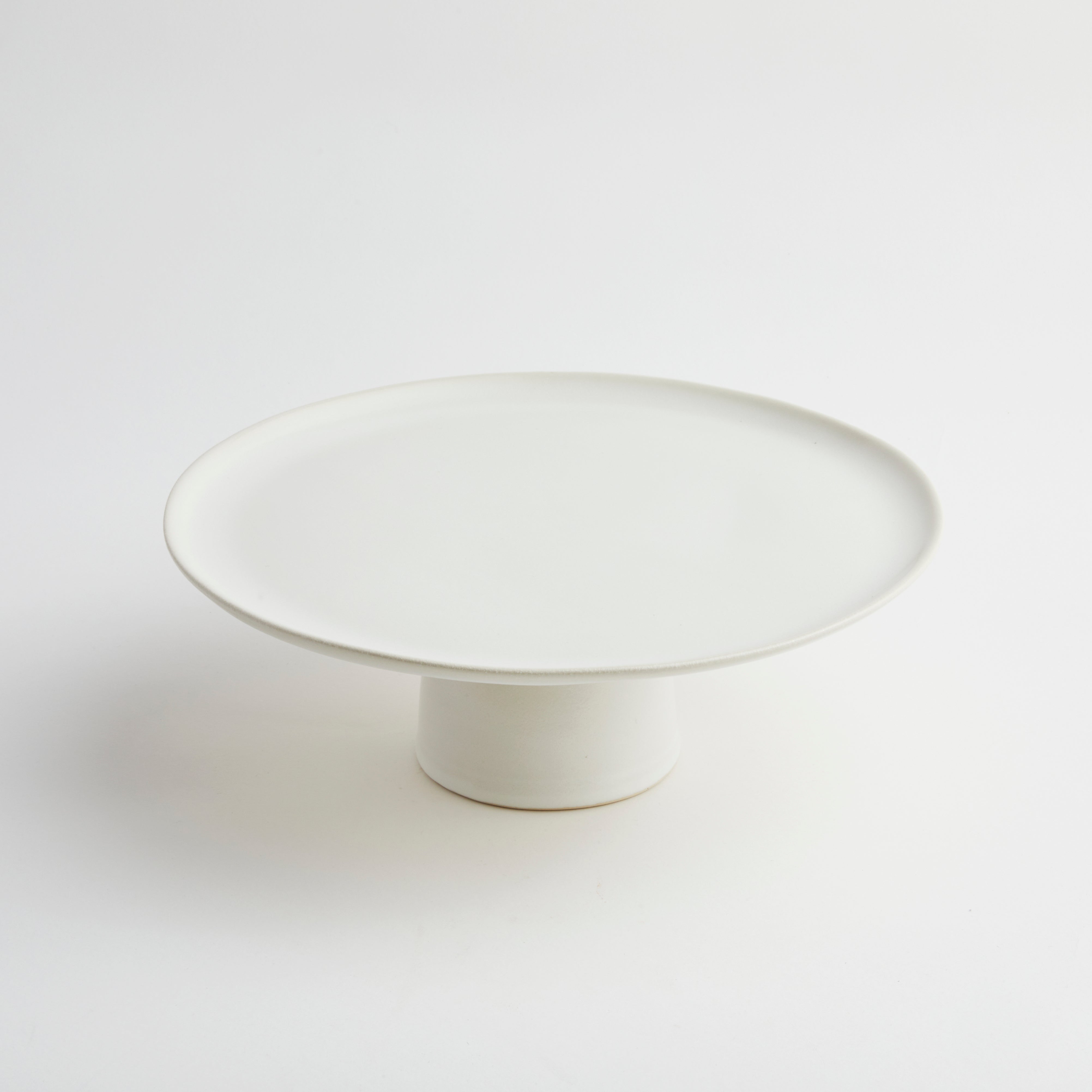 Satin Matte White - Short Cake Stand
