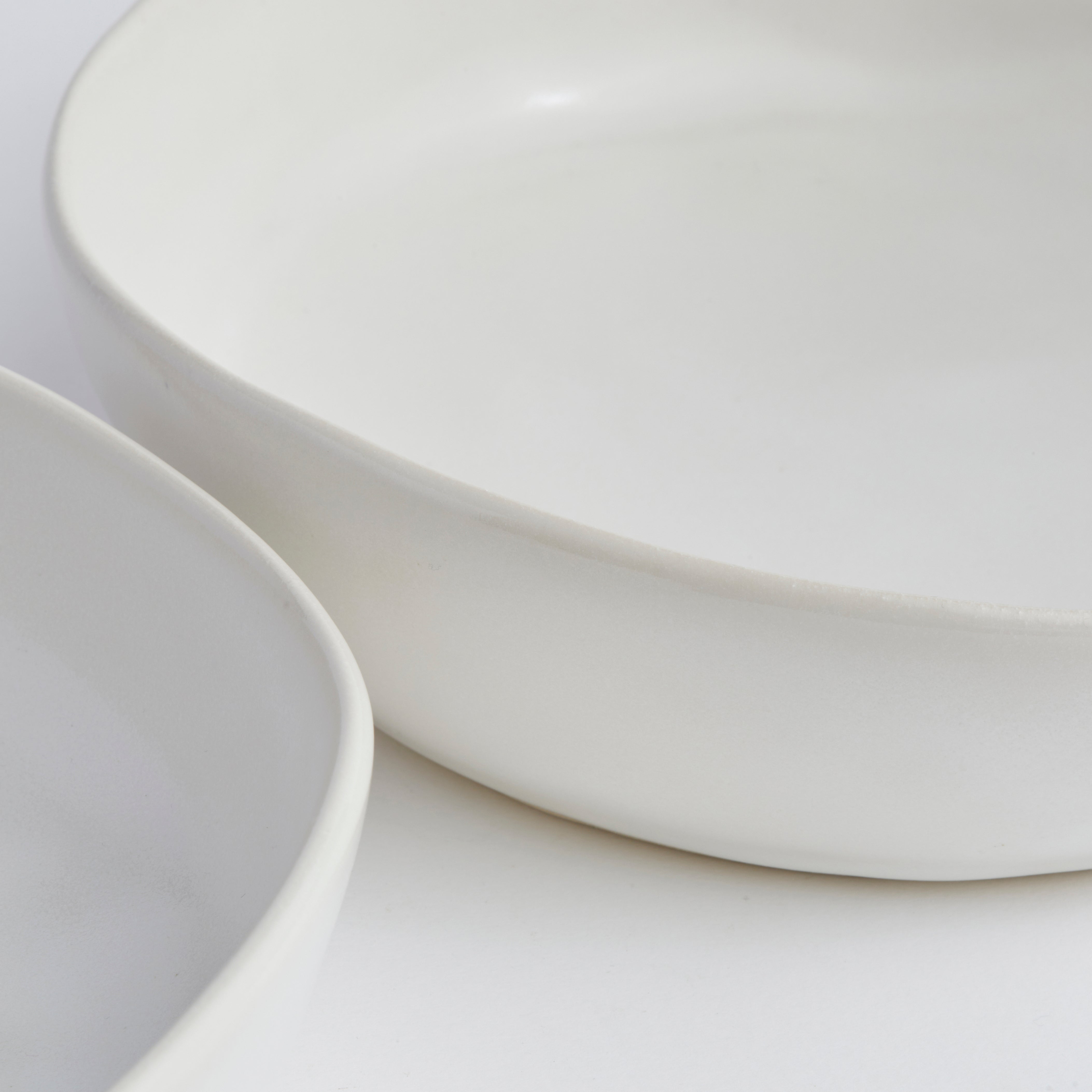 Satin Matte White - Oyster Bowl (set of 2)
