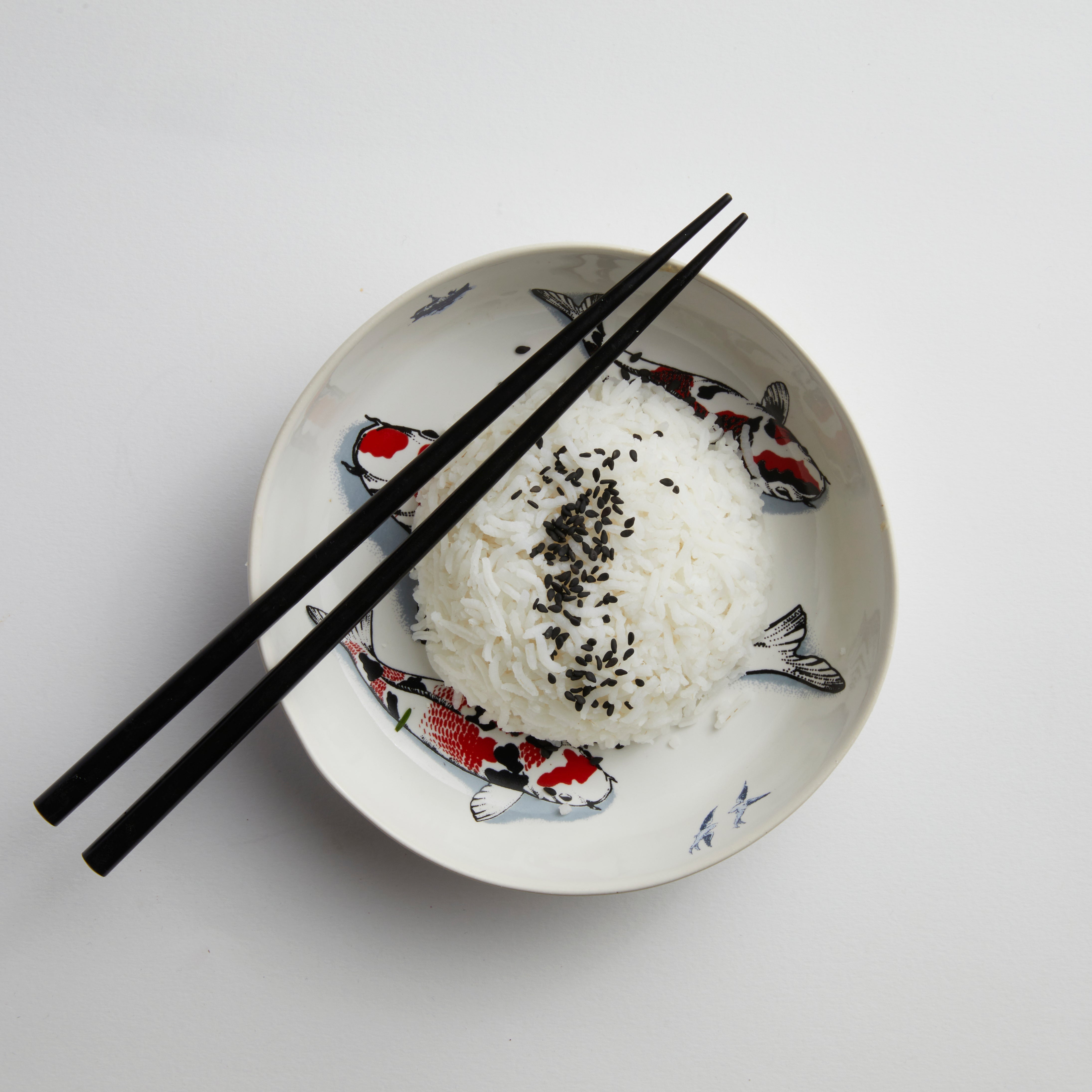 Red Koi & Blue Willow - Small Breakfast Bowl (set of 4)