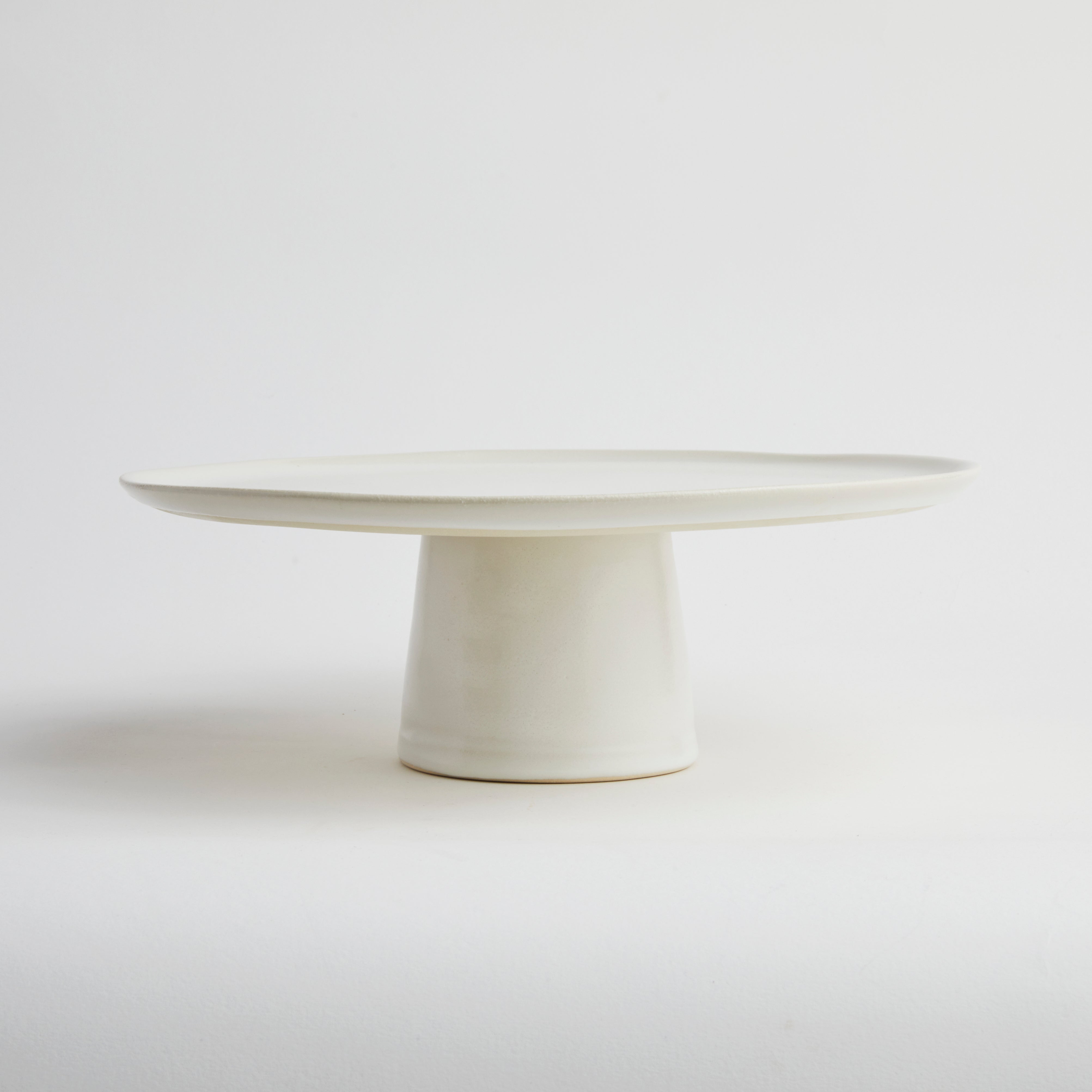 Satin Matte White - Short Cake Stand