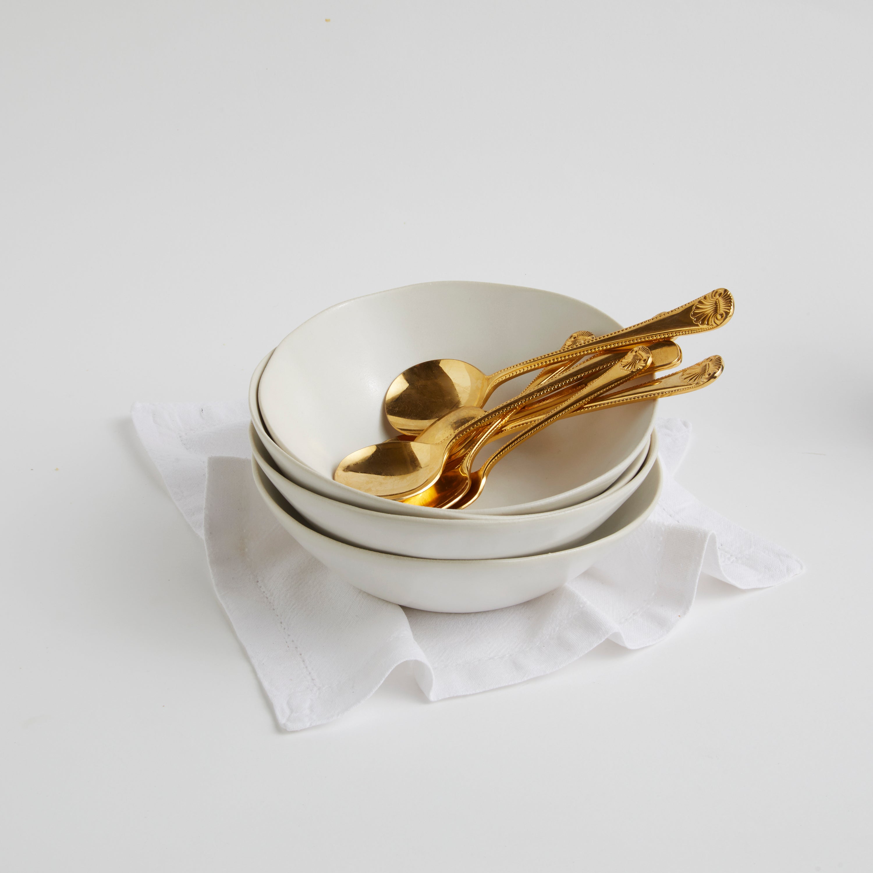 Satin Matte White - WL Bowl (set of 4)