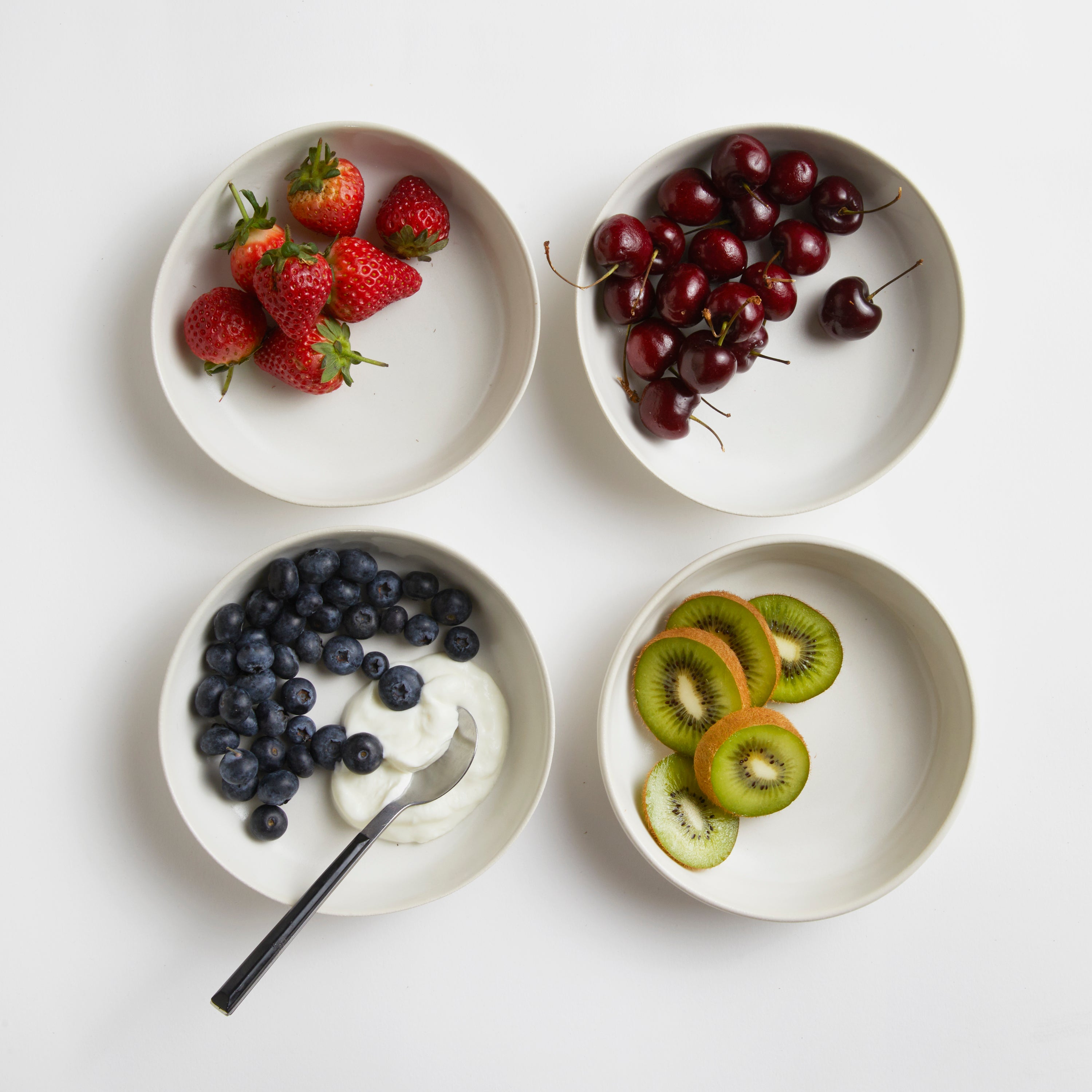 Satin Matte White - Small Breakfast Bowl (set of 4)