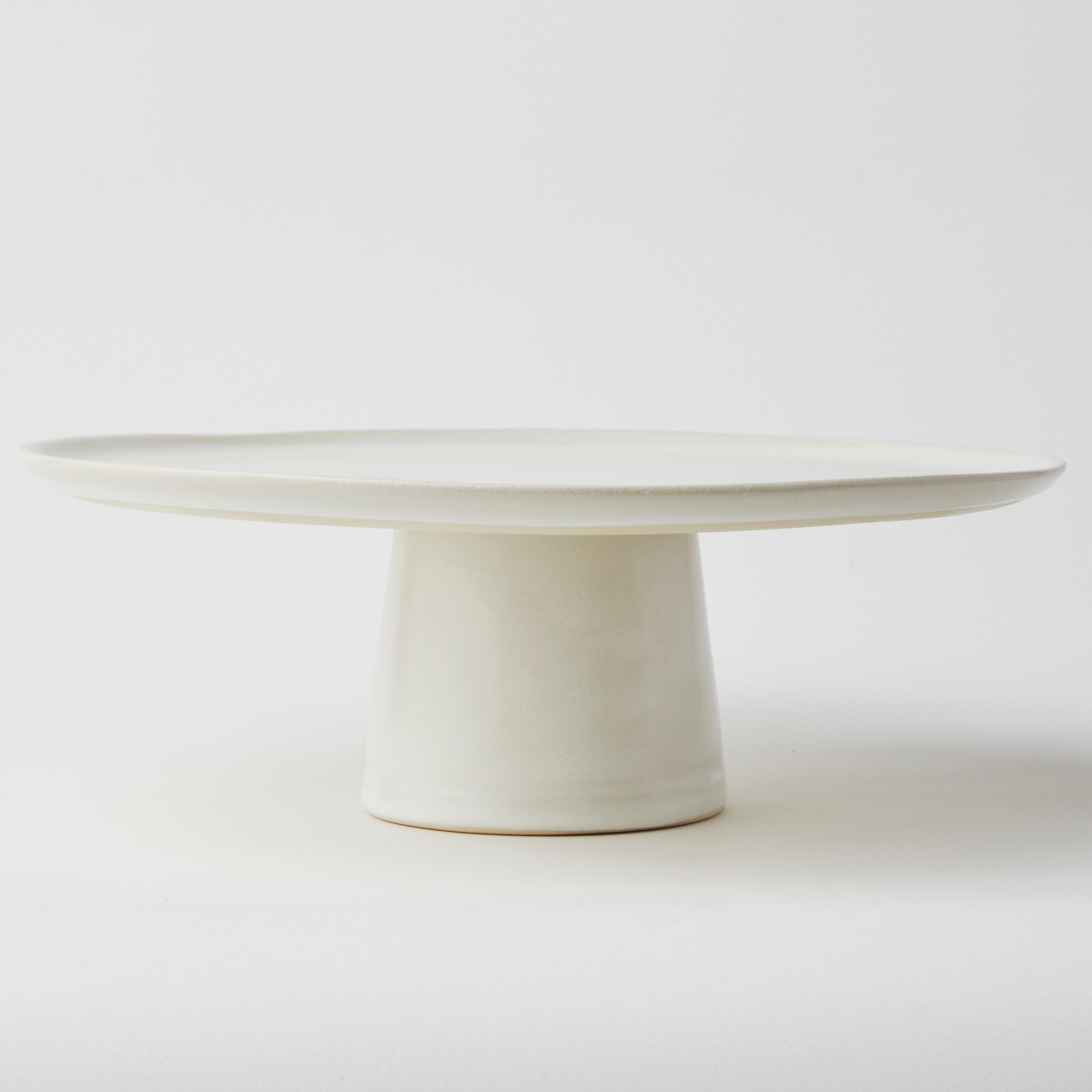 Satin Matte White - Short Cake Stand