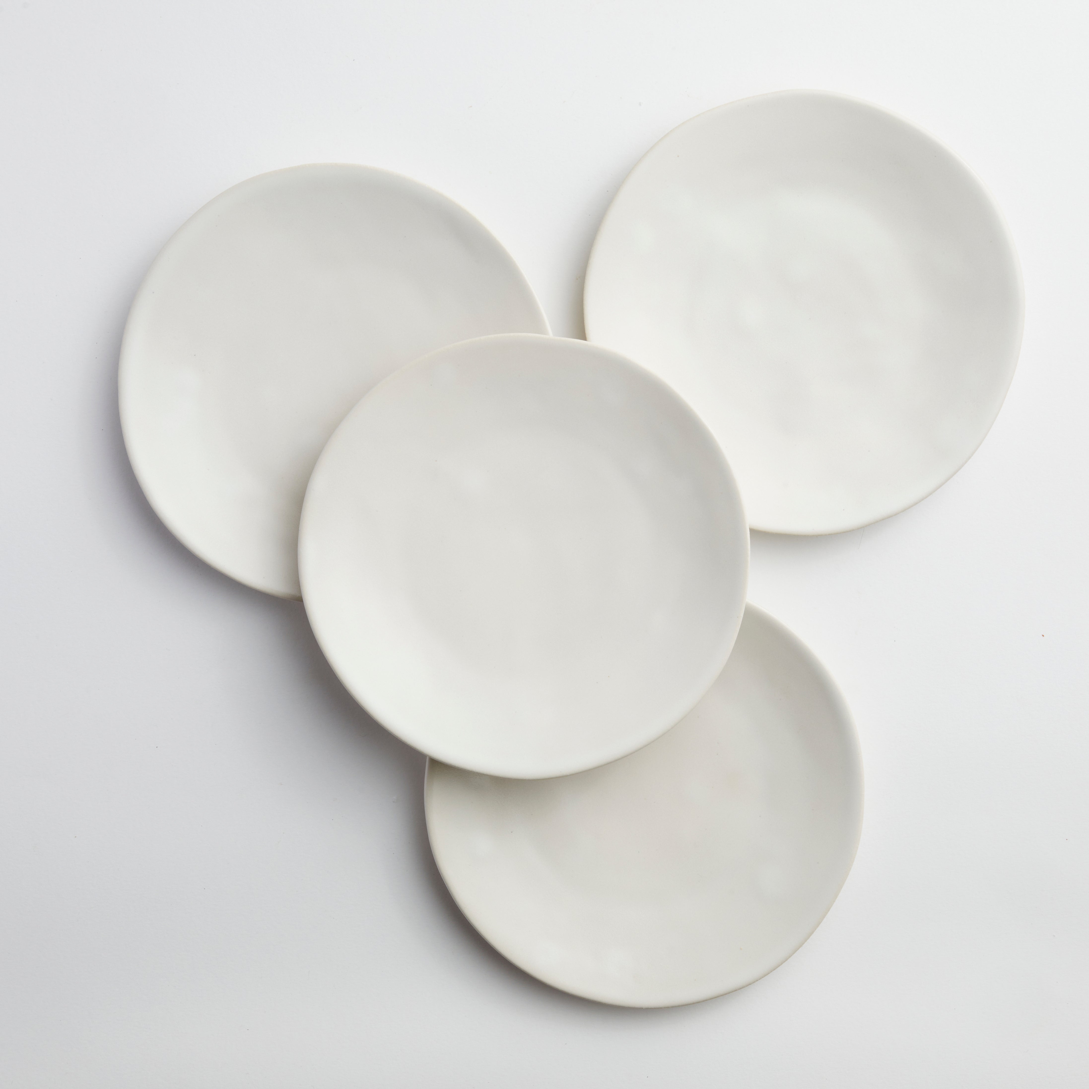 Satin Matte White Side Plate (set of 4)