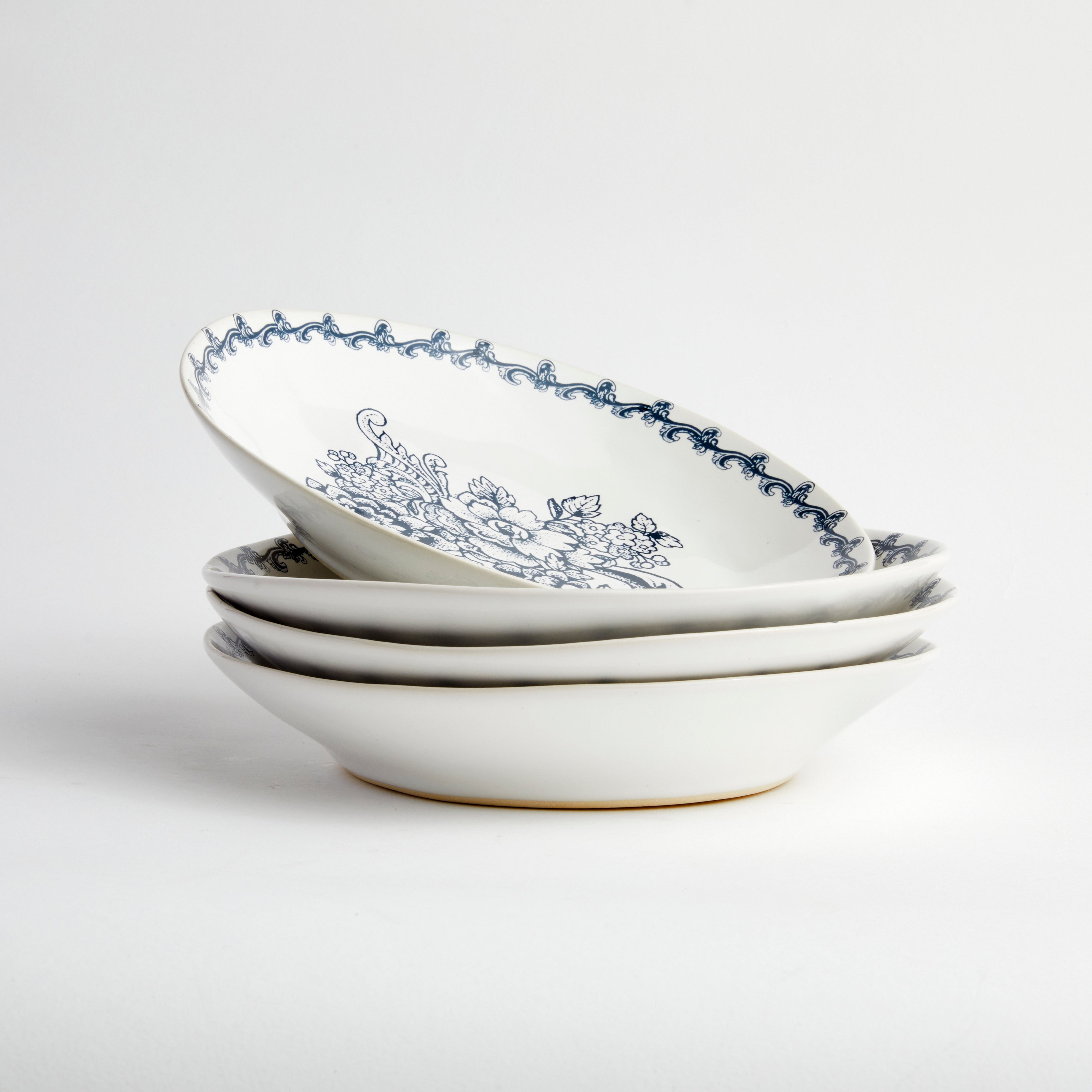 Blue Provencal - Pasta Bowl (set of 4)