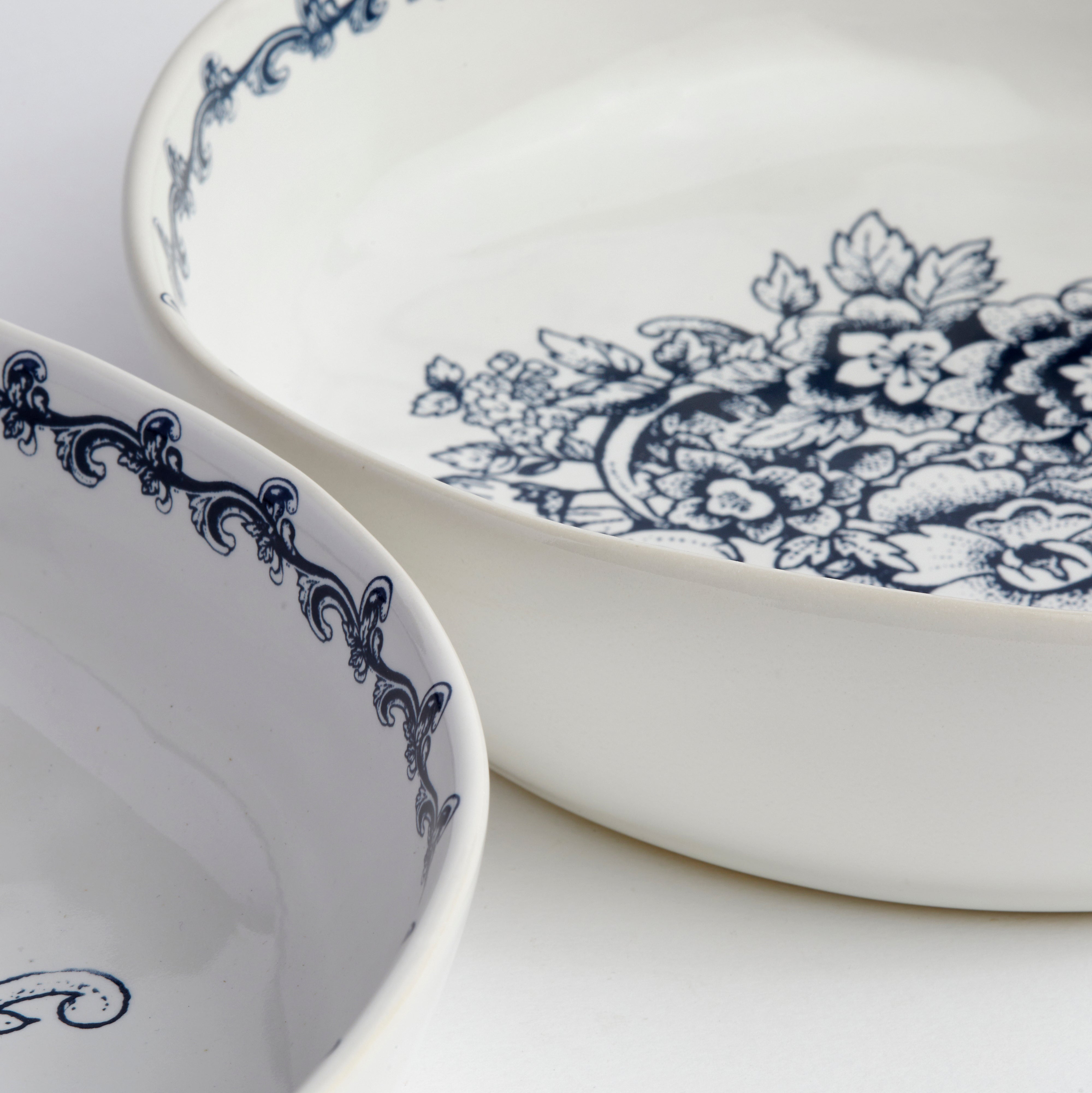 Blue Provencal - Oyster Bowl (set of 2)