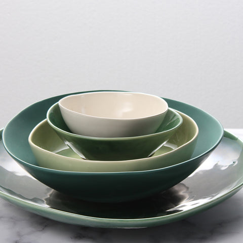 Green Plate & Bowl