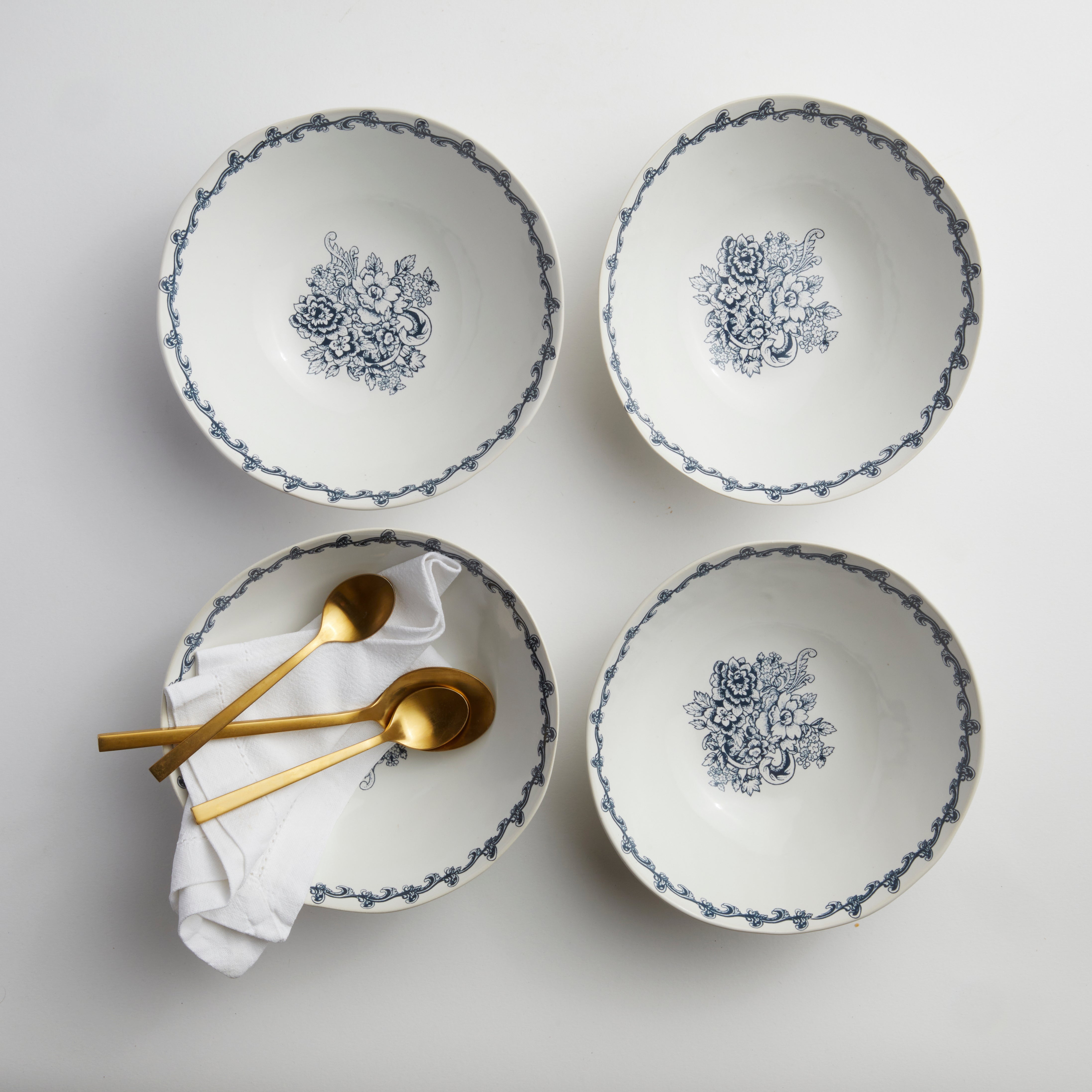 Blue Provencal - WL Bowl (set of 4)