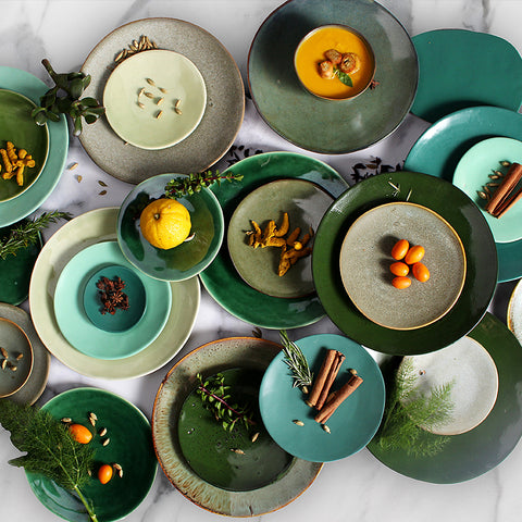 Fig Green Plates & Bowls