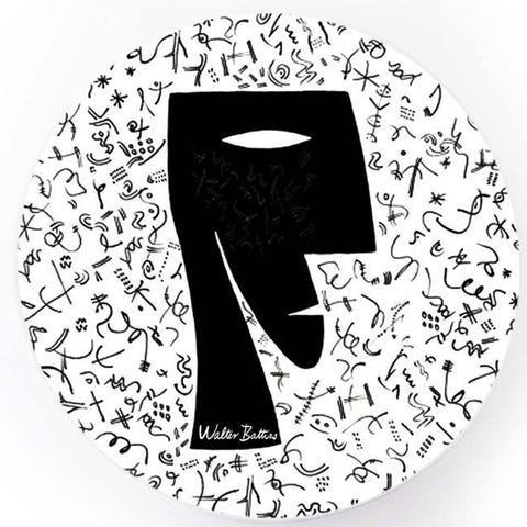 Battiss Giraffe in the Raind Black